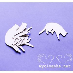 Tekturka Wycinanka Kocie Sprawy - Koty Wzór #2, 5szt